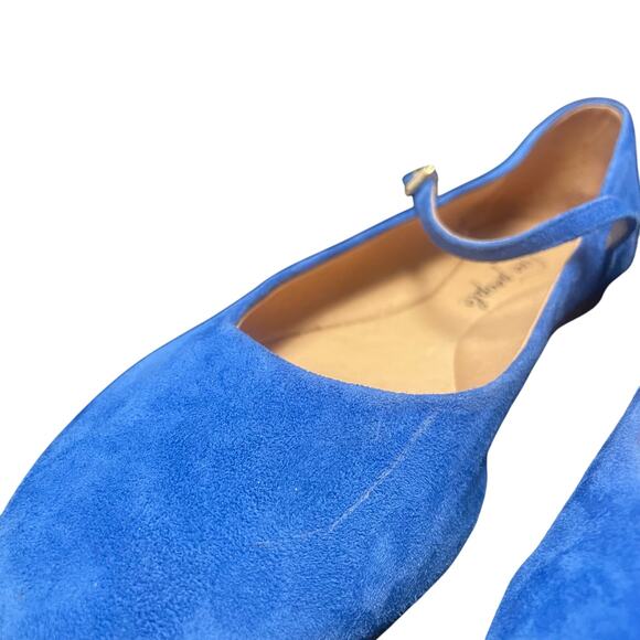 Free People Royal Blue Suede Mary Jane Flats Womens Size 38 / US 7.5 AS IS - Picture 3 of 12